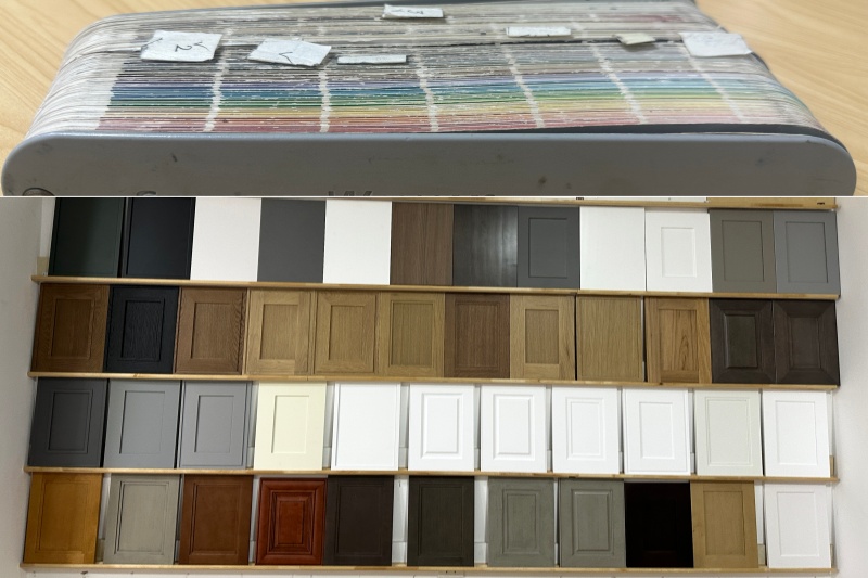 Oak kitchen cabinets repainted professionally