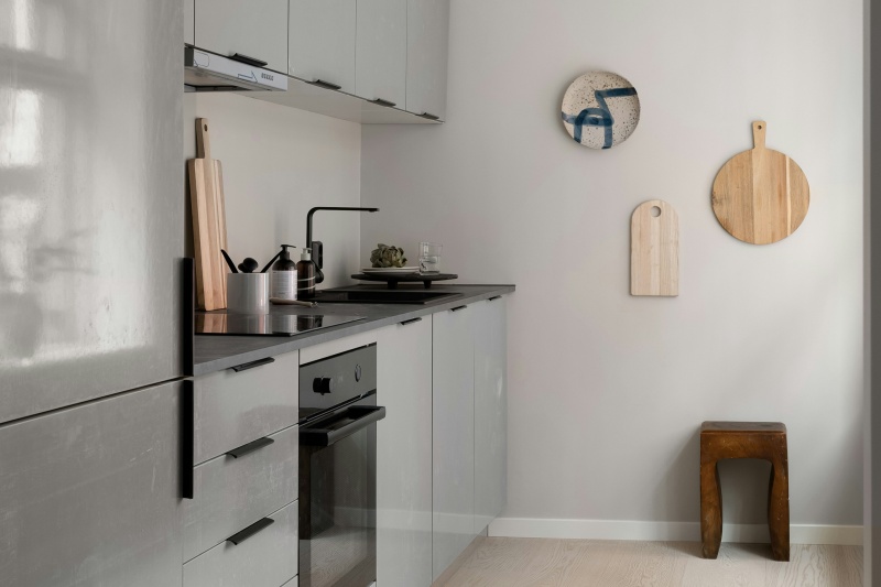 Stylish frameless grey cabinet design Stylish frameless grey cabinet design