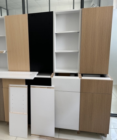 Blue theme kitchen storage solution