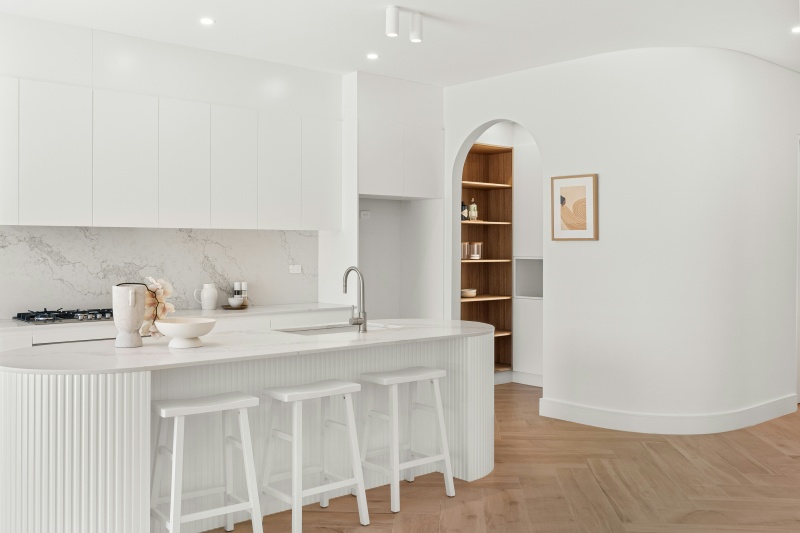 Classic flat panel kitchen cupboards