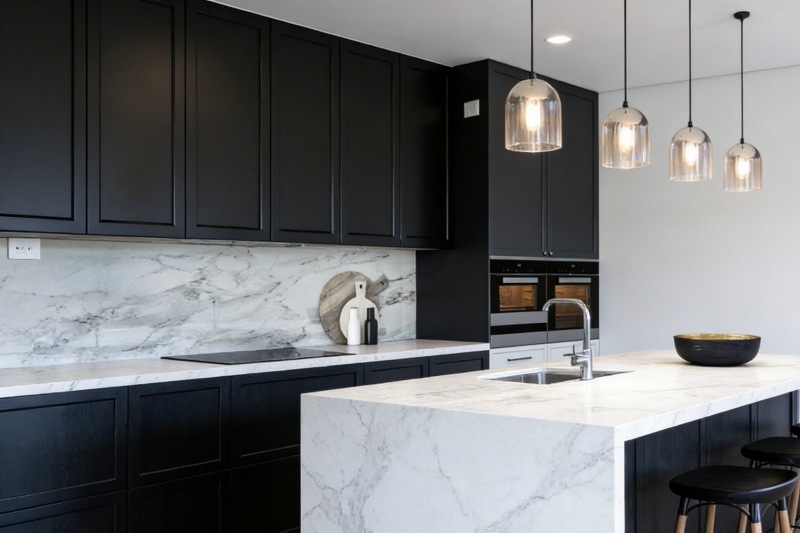 Slim shaker style framed cupboards