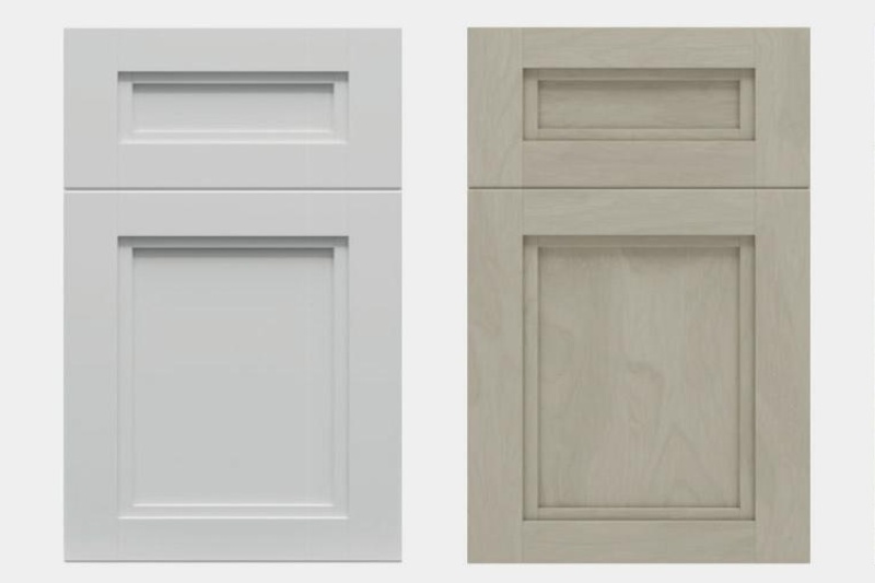 Elegant framed kitchen cabinet finishes