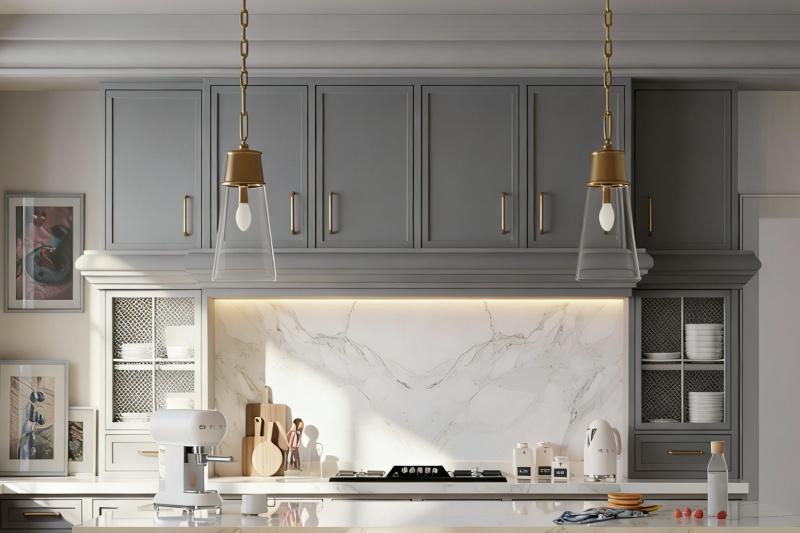 Grey kitchen cabinets from Vietnam