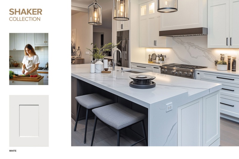 ¿Cuál es el color más popular para los gabinetes de cocina estilo Shaker?