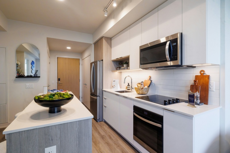 Premium white flat panel cupboards