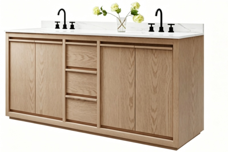 Chic Oak Sink Vanity Cabinet