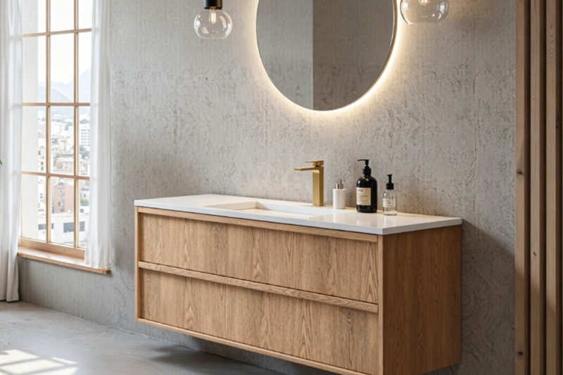 Modern Rustic Wood Vanity Design