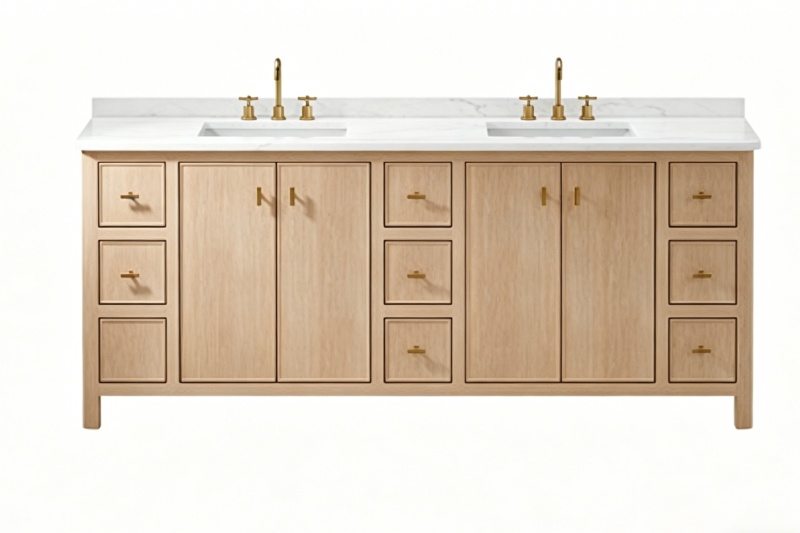 Space-saving vanity with drawer options