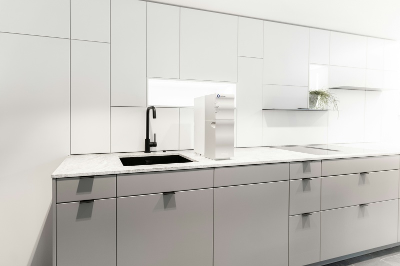 Versatile grey plywood cabinet options
