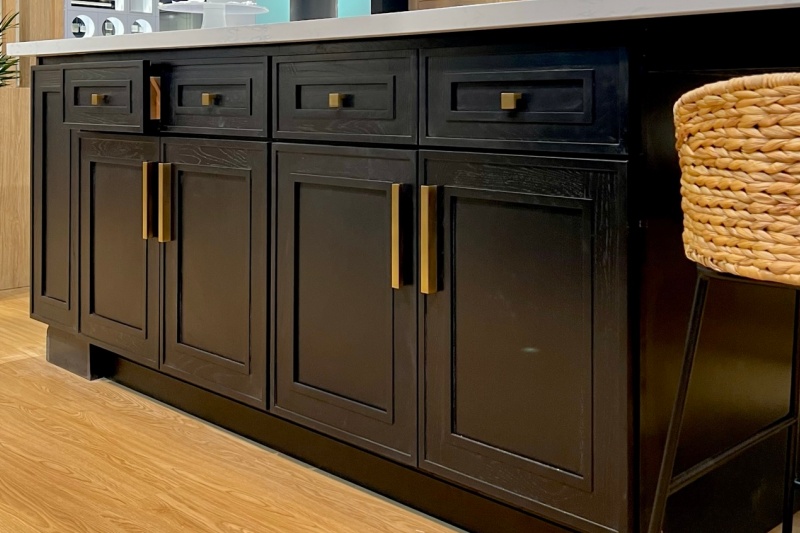 Contemporary Black Oak Cabinet Finish