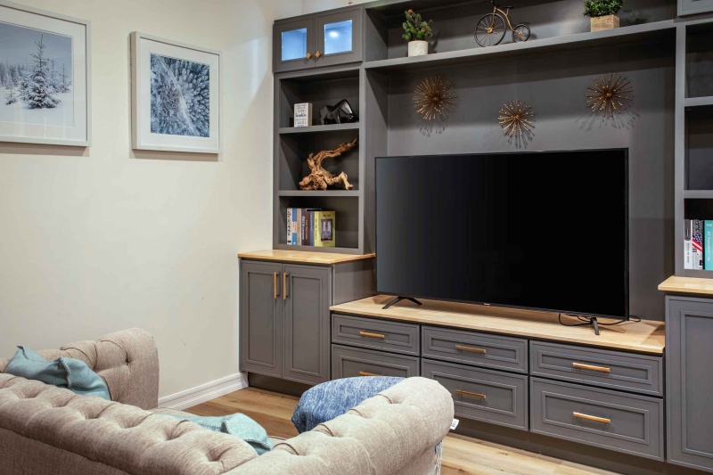 Bulk quantity orders for stylish grey cabinets