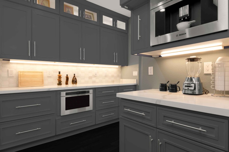 Elegant grey IRIS Collection cabinet supplier