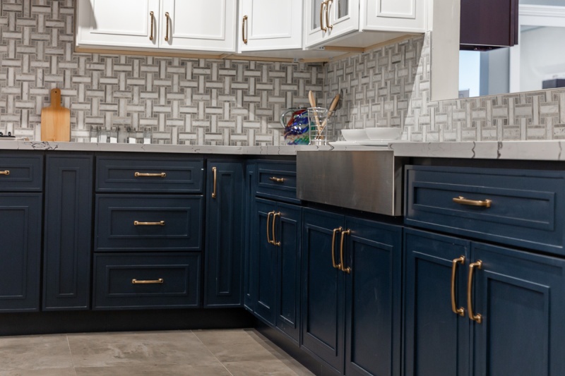 Contemporary navy blue kitchen design Contemporary navy blue kitchen design