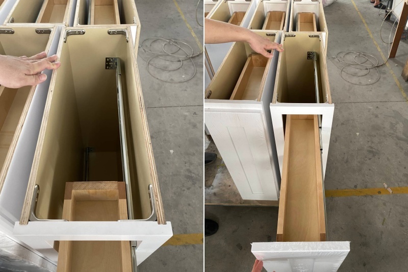 Efficient Spice Organization in White Cabinet