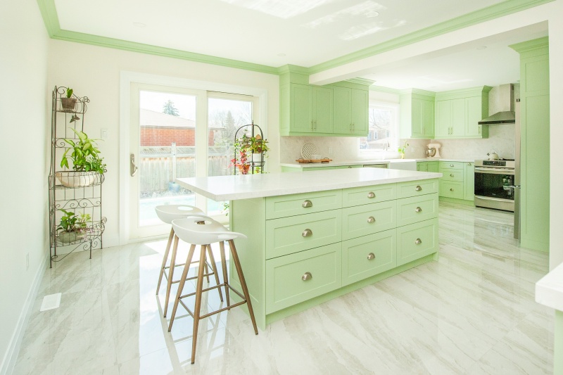 Stylish Shaker Green Cabinet Finishes