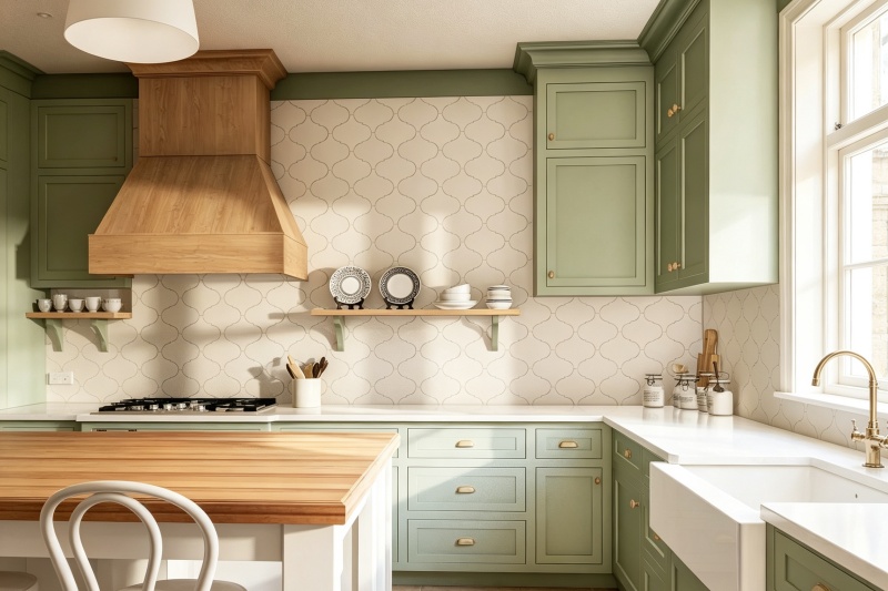 Chic Green Shaker Cabinet Handles