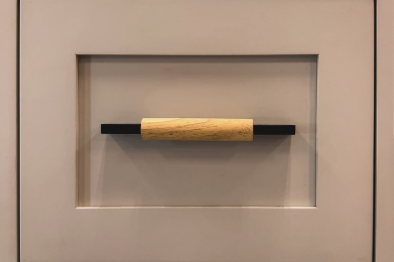Custom shaker cabinets with rustic charm