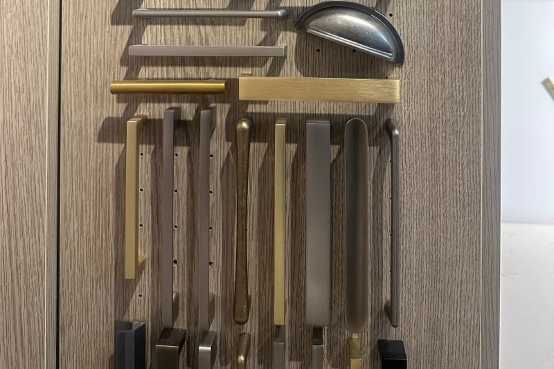 Particle board cabinetry in various sizes