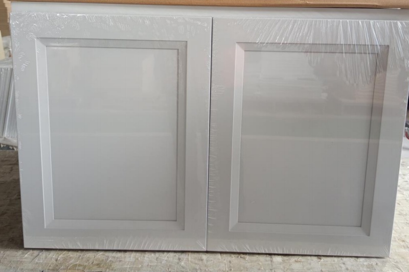 Custom white recessed panel cabinet options