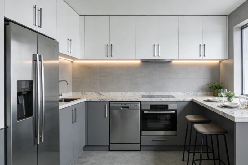 Balancing light and dark tones in cabinets