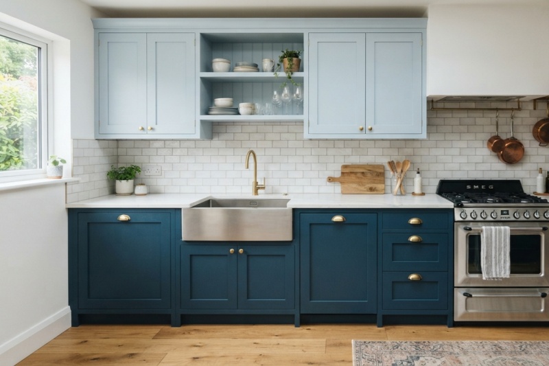 Tips for selecting two-tone cabinet shades