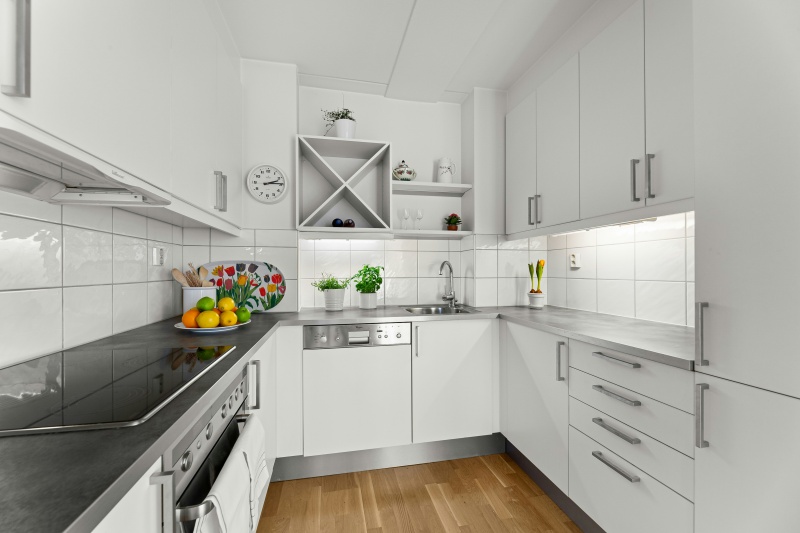 Sleek ready-to-assemble kitchen cabinetry