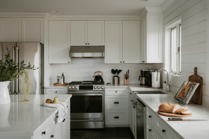 Easy assembly white MDF cupboards