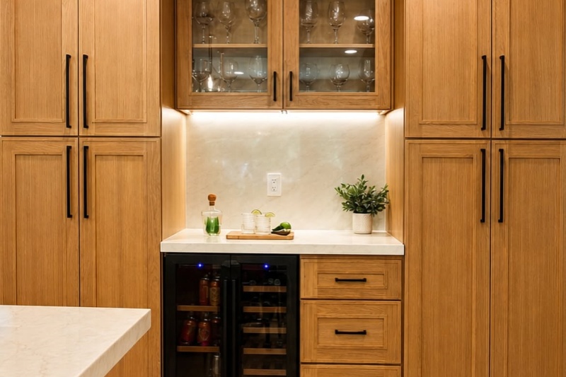 ¿Qué color de tinte es atemporal para los gabinetes de cocina?