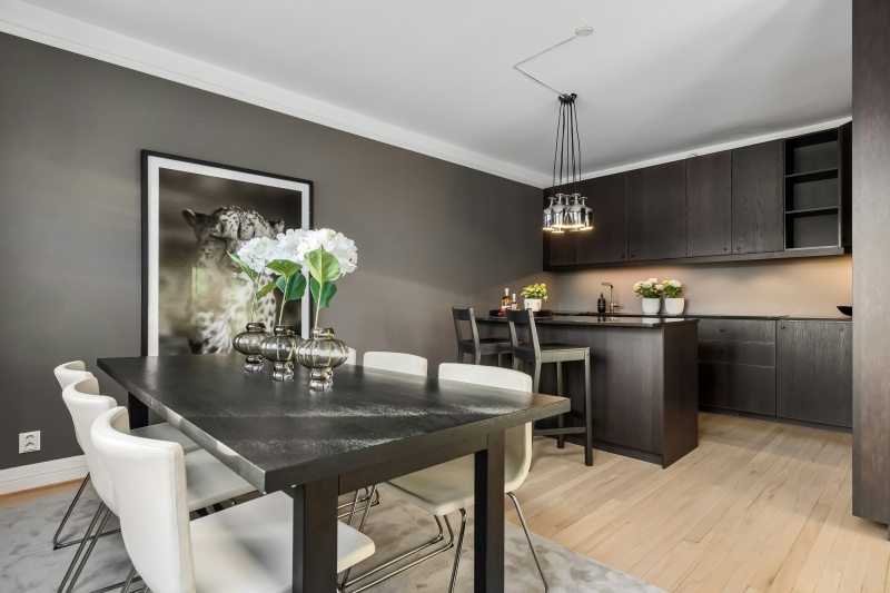 Luxury black oak cabinet craftsmanship