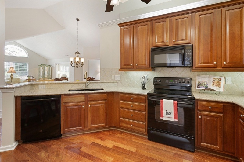 Chic slate countertops for dark wood
