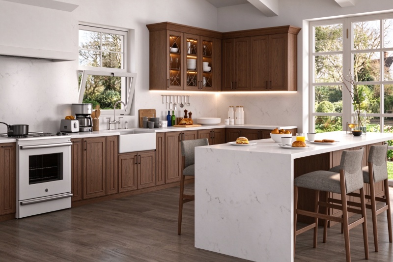 Translucent kitchen cabinet door options