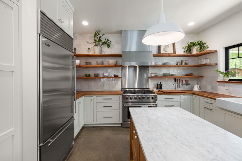 Custom inset cabinet finishes and materials