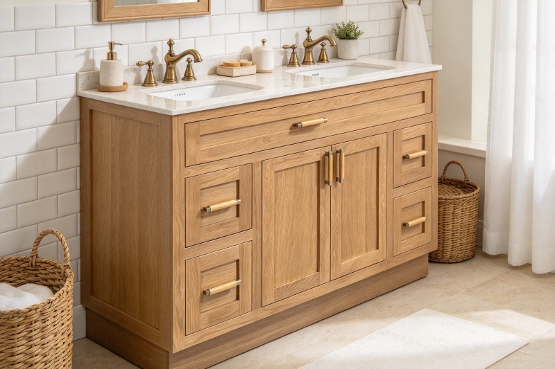 Modern Double Sink Inset Vanity Cabinets